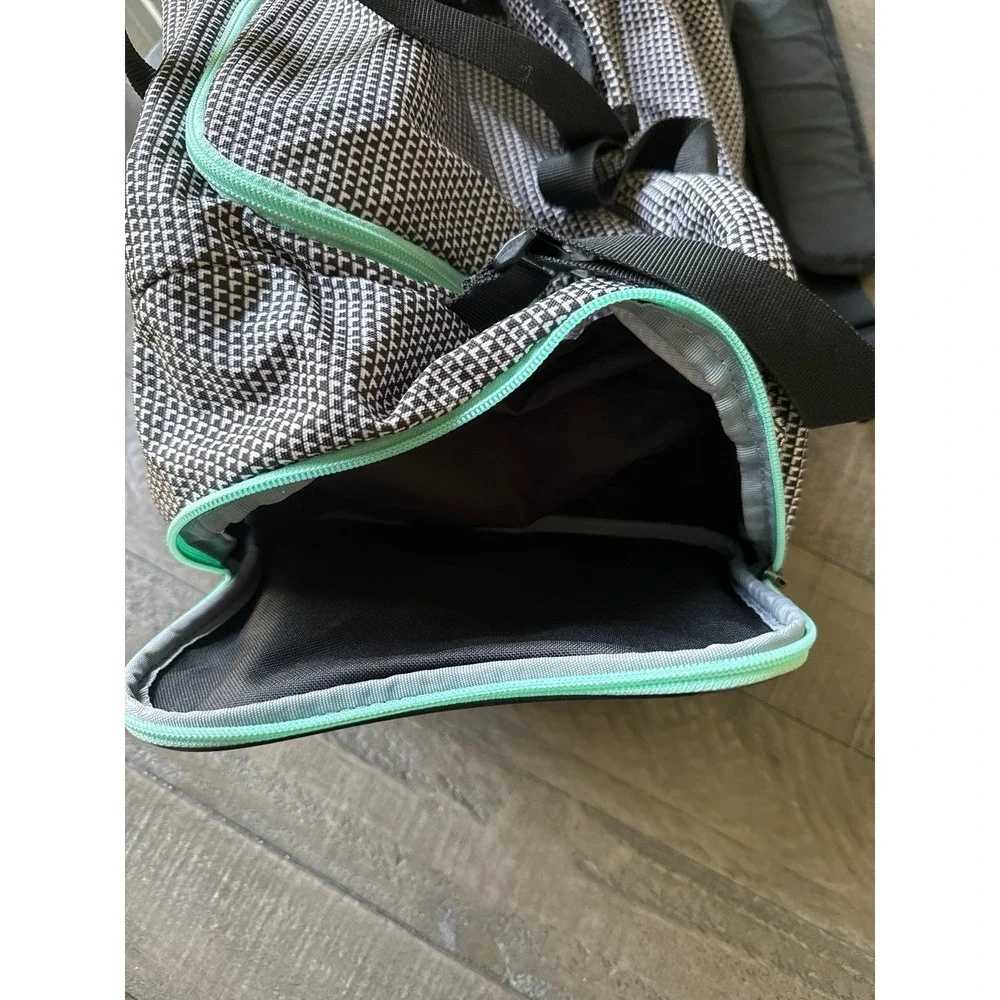 Under Armour Storm Black White Teal Duffle Gym Travel Bag Cross Shoulder Bag